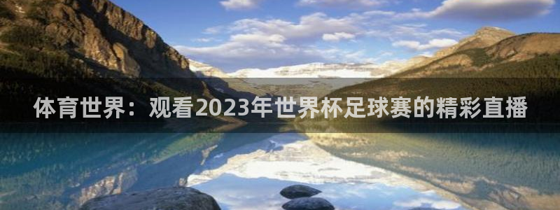 体育世界：观看2023年世界杯足球赛的精彩直播