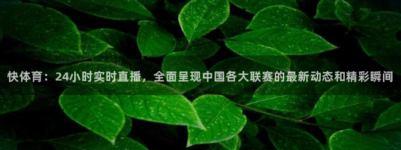 快体育：24小时实时直播，全面呈现中国各大联赛的最新动态和精彩瞬间